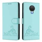 For Nokia G20 / G10 Cat Rat Embossed RFID Leather Phone Case with Lanyard(Mint Green) - 2