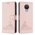 For Nokia G20 / G10 Cat Rat Embossed RFID Leather Phone Case with Lanyard(Pink) - 2