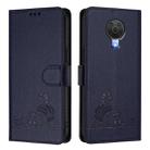 For Nokia G20 / G10 Cat Rat Embossed RFID Leather Phone Case with Lanyard(Blue) - 2