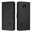 For Nokia C10 / C20 Cat Rat Embossed RFID Leather Phone Case with Lanyard(Black) - 2