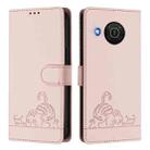 For Nokia X20 / X10 Cat Rat Embossed RFID Leather Phone Case with Lanyard(Pink) - 2