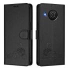 For Nokia X20 / X10 Cat Rat Embossed RFID Leather Phone Case with Lanyard(Black) - 2
