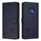 For Nokia XR20 Cat Rat Embossed RFID Leather Phone Case with Lanyard(Blue) - 2