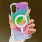 For iPhone 16 Gradient Color MagSafe Airbag Full Coverage Phone Case(Rainbow) - 1