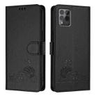 For T-Mobile REVVL 6 Pro / 6x Pro Cat Rat Embossed RFID Leather Phone Case with Lanyard(Black) - 2