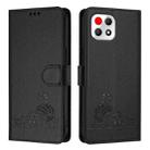 For T-Mobile REVVL 7 5G Cat Rat Embossed RFID Leather Phone Case with Lanyard(Black) - 2