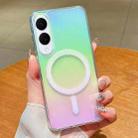 For Samsung Galaxy S25 Edge 5G Gradient Color MagSafe Airbag Full Coverage Phone Case(Rainbow) - 1