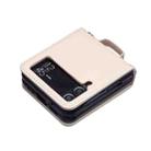 For Samsung Galaxy Z Flip3 Wave-shaped Crossbody Lanyard Leather Phone Case(Beige) - 3