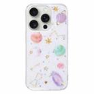 For iPhone 16 Pro Cosmic Star Glitter Epoxy TPU Phone Case(Transparent Purple) - 1