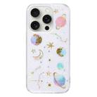 For iPhone 16 Pro Cosmic Star Glitter Epoxy TPU Phone Case(Transparent Pink) - 1