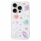 For iPhone 16 Pro Max Cosmic Star Glitter Epoxy TPU Phone Case(Transparent Purple) - 1