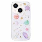 For iPhone 14 Cosmic Star Glitter Epoxy TPU Phone Case(Transparent Purple) - 1
