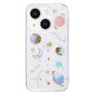 For iPhone 14 Cosmic Star Glitter Epoxy TPU Phone Case(Transparent Pink) - 1