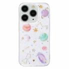 For iPhone 12 Pro Max Cosmic Star Glitter Epoxy TPU Phone Case(Transparent Purple) - 1