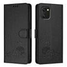 For UMIDIGI Power 7 / Power 7S Cat Rat Embossed RFID Leather Phone Case with Lanyard(Black) - 2