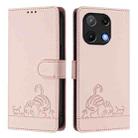 For UMIDIGI Note 90 Cat Rat Embossed RFID Leather Phone Case with Lanyard(Pink) - 2