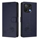 For UMIDIGI Note 90 Cat Rat Embossed RFID Leather Phone Case with Lanyard(Blue) - 2