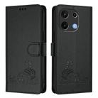 For UMIDIGI Note 100 Cat Rat Embossed RFID Leather Phone Case with Lanyard(Black) - 2