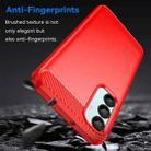For Samsung Galaxy A56 5G Carbon Fiber Brushed Texture TPU Phone Case(Red) - 3