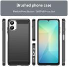 For Samsung Galaxy A06 5G Carbon Fiber Brushed Texture TPU Phone Case(Black) - 2