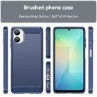 For Samsung Galaxy A06 5G Carbon Fiber Brushed Texture TPU Phone Case(Blue) - 2