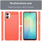 For Samsung Galaxy A06 5G Carbon Fiber Brushed Texture TPU Phone Case(Red) - 2