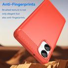 For Samsung Galaxy A06 5G Carbon Fiber Brushed Texture TPU Phone Case(Red) - 3