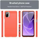 For Samsung Galaxy A07 4G Carbon Fiber Brushed Texture TPU Phone Case(Red) - 2