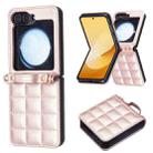 For Samsung Galaxy Z Flip5 Square-shaped Crossbody Lanyard Leather Phone Case(Rose Gold) - 2