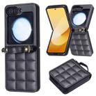For Samsung Galaxy Z Flip7 Square-shaped Crossbody Lanyard Leather Phone Case(Black) - 2