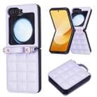 For Samsung Galaxy Z Flip7 Square-shaped Crossbody Lanyard Leather Phone Case(Purple) - 2