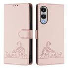 For Samsung Galaxy S25 Edge 5G Cat Rat Embossed RFID Leather Phone Case with Lanyard(Pink) - 2