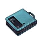 For Samsung Galaxy Z Flip3 Rhombus-shaped Crossbody Lanyard Leather Phone Case(Green) - 3