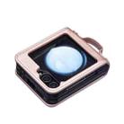 For Samsung Galaxy Z Flip7 Rhombus-shaped Crossbody Lanyard Leather Phone Case(Rose Gold) - 3
