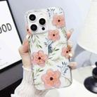 For iPhone 15 Pro Max Dual-side Laminating IMD PC Hybrid TPU Phone Case(Orange Flowers) - 2