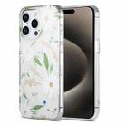 For iPhone 15 Pro Max Dual-side Laminating IMD PC Hybrid TPU Phone Case(White Daisy) - 1