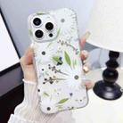 For iPhone 15 Pro Max Dual-side Laminating IMD PC Hybrid TPU Phone Case(White Daisy) - 2