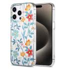 For iPhone 15 Pro Dual-side Laminating IMD PC Hybrid TPU Phone Case(Lotus) - 1