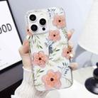 For iPhone 14 Plus Dual-side Laminating IMD PC Hybrid TPU Phone Case(Orange Flowers) - 2