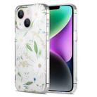 For iPhone 14 Plus Dual-side Laminating IMD PC Hybrid TPU Phone Case(White Daisy) - 1