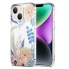 For iPhone 14 Plus Dual-side Laminating IMD PC Hybrid TPU Phone Case(Lotus) - 1