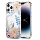 For iPhone 14 Pro Max Dual-side Laminating IMD PC Hybrid TPU Phone Case(Lotus) - 1