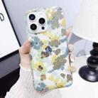 For iPhone 13 Pro Max Dual-side Laminating IMD PC Hybrid TPU Phone Case(Yellow Flowers) - 2