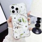 For iPhone 13 Dual-side Laminating IMD PC Hybrid TPU Phone Case(White Daisy) - 2