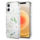 For iPhone 12 Dual-side Laminating IMD PC Hybrid TPU Phone Case(White Daisy) - 1