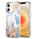 For iPhone 12 Dual-side Laminating IMD PC Hybrid TPU Phone Case(Lotus) - 1