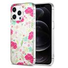 For iPhone 12 Pro Dual-side Laminating IMD PC Hybrid TPU Phone Case(Cop-rose) - 1