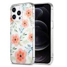 For iPhone 12 Pro Dual-side Laminating IMD PC Hybrid TPU Phone Case(Orange Flowers) - 1