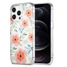 For iPhone 12 Pro Max Dual-side Laminating IMD PC Hybrid TPU Phone Case(Orange Flowers) - 1