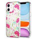 For iPhone 11 Dual-side Laminating IMD PC Hybrid TPU Phone Case(Cop-rose) - 1